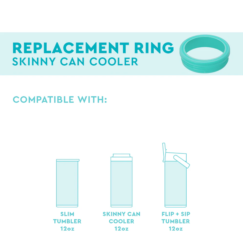 Aqua Replacement Ring 12oz Skinny Can Cooler - Image 3