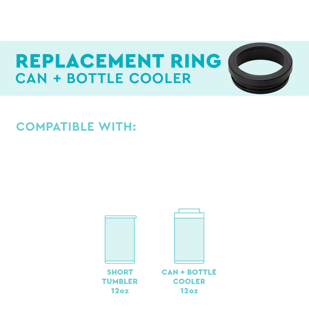 Black Replacement Ring 12oz Can + Bottle Cooler - Image 4